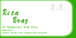 rita braz business card